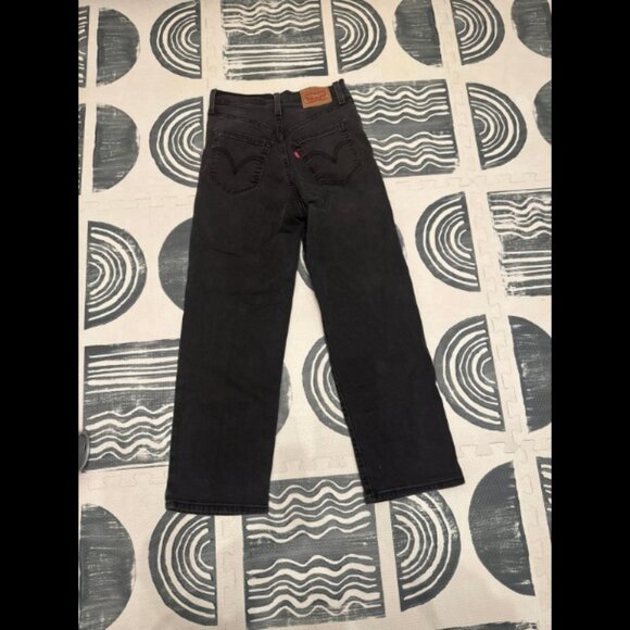 LEVIS Ribcage Straight Ankle Women’s Jeans in Black Rinse Size 25 - Picture 5 of 6